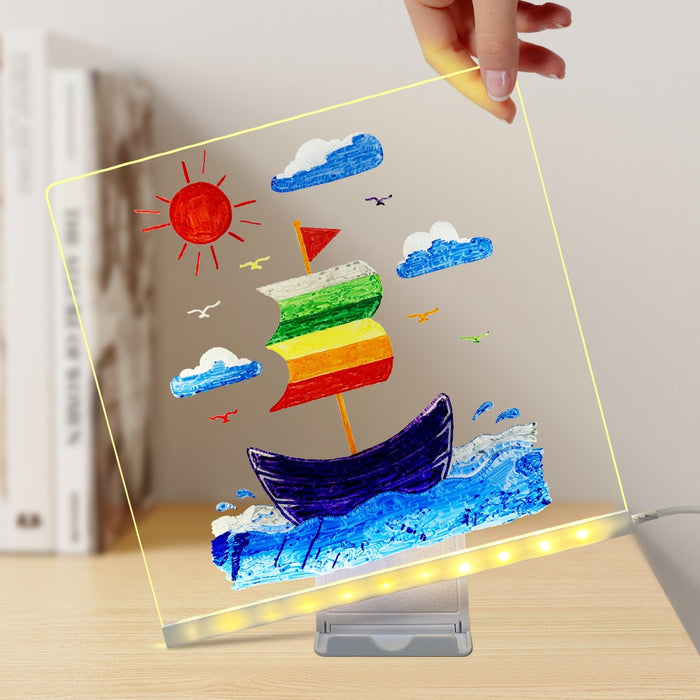 Harwelton LED acrylic drawing board with stand and light base