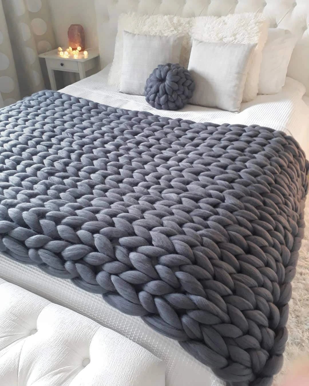 Chunky Knit Blanket, Super Thick and Cloud-Soft