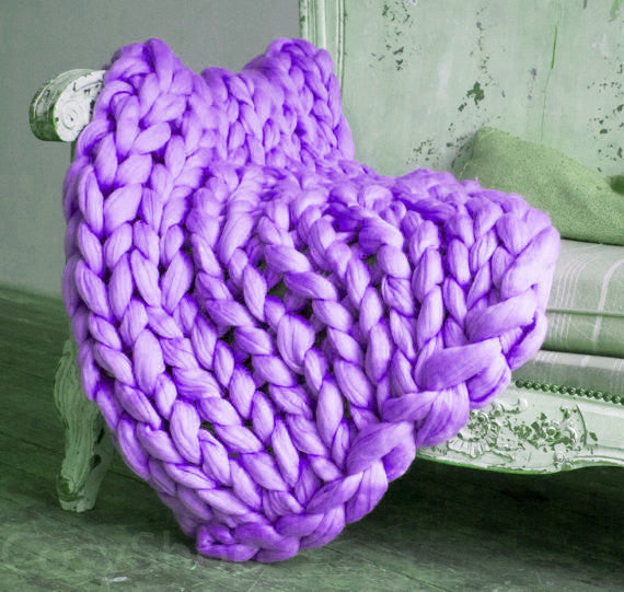 Chunky Knit Blanket, Super Thick and Cloud-Soft