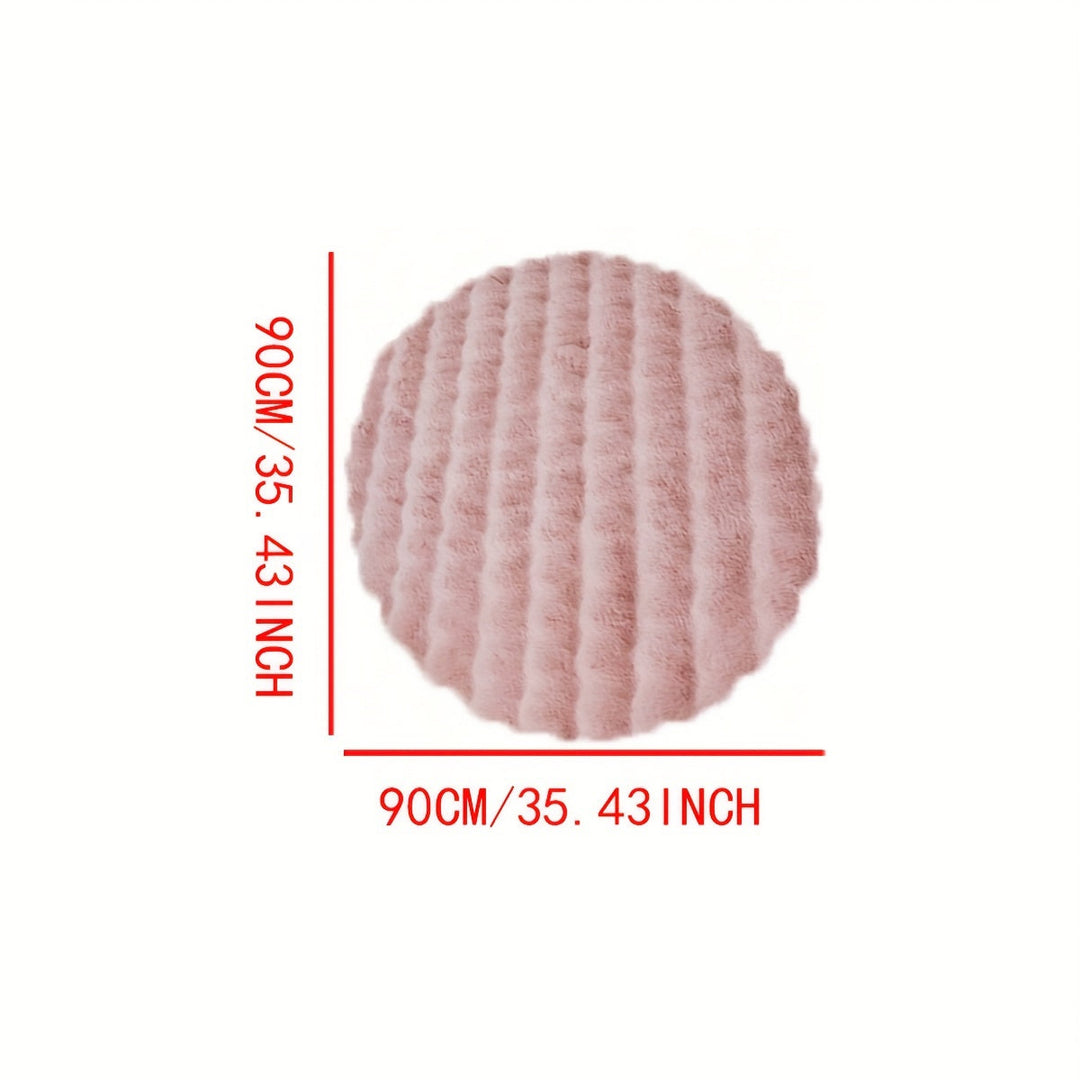 Harwelton™ Round Fluffy Bubble Rug in Dense, Soft Fleece for Cosy Rooms