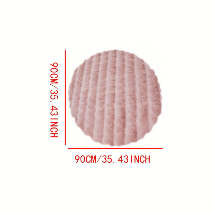 Harwelton™ Round Fluffy Bubble Rug in Dense, Soft Fleece for Cosy Rooms