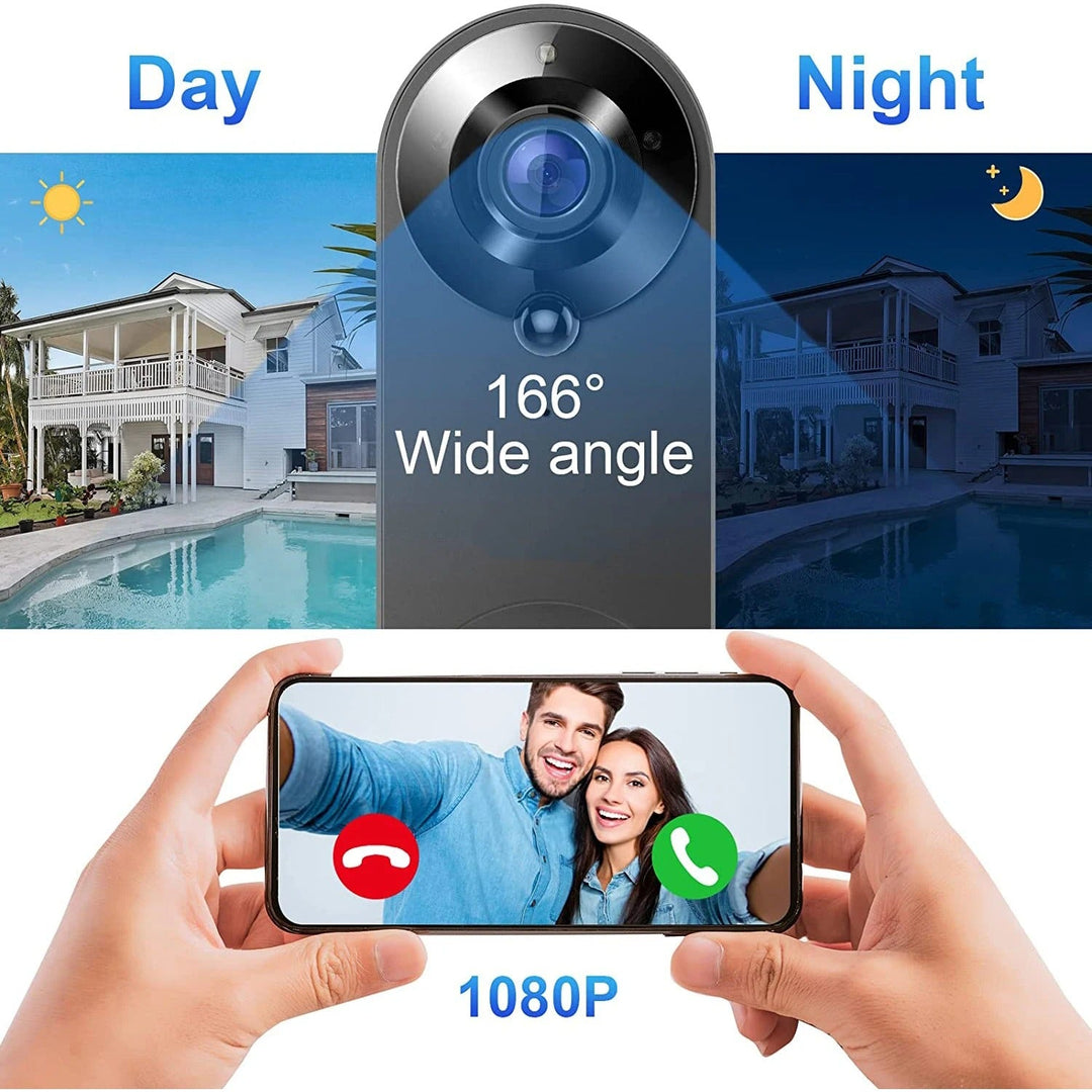 Wireless WiFi Video Doorbell with 1080p HD and Night Vision