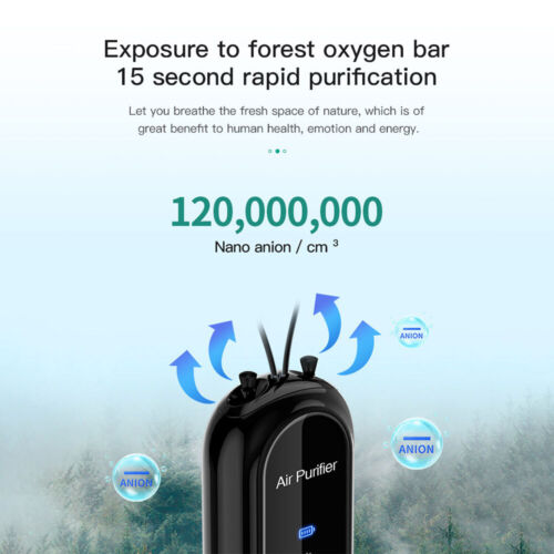 Wearable Mini Air Purifier Necklace with USB Charging