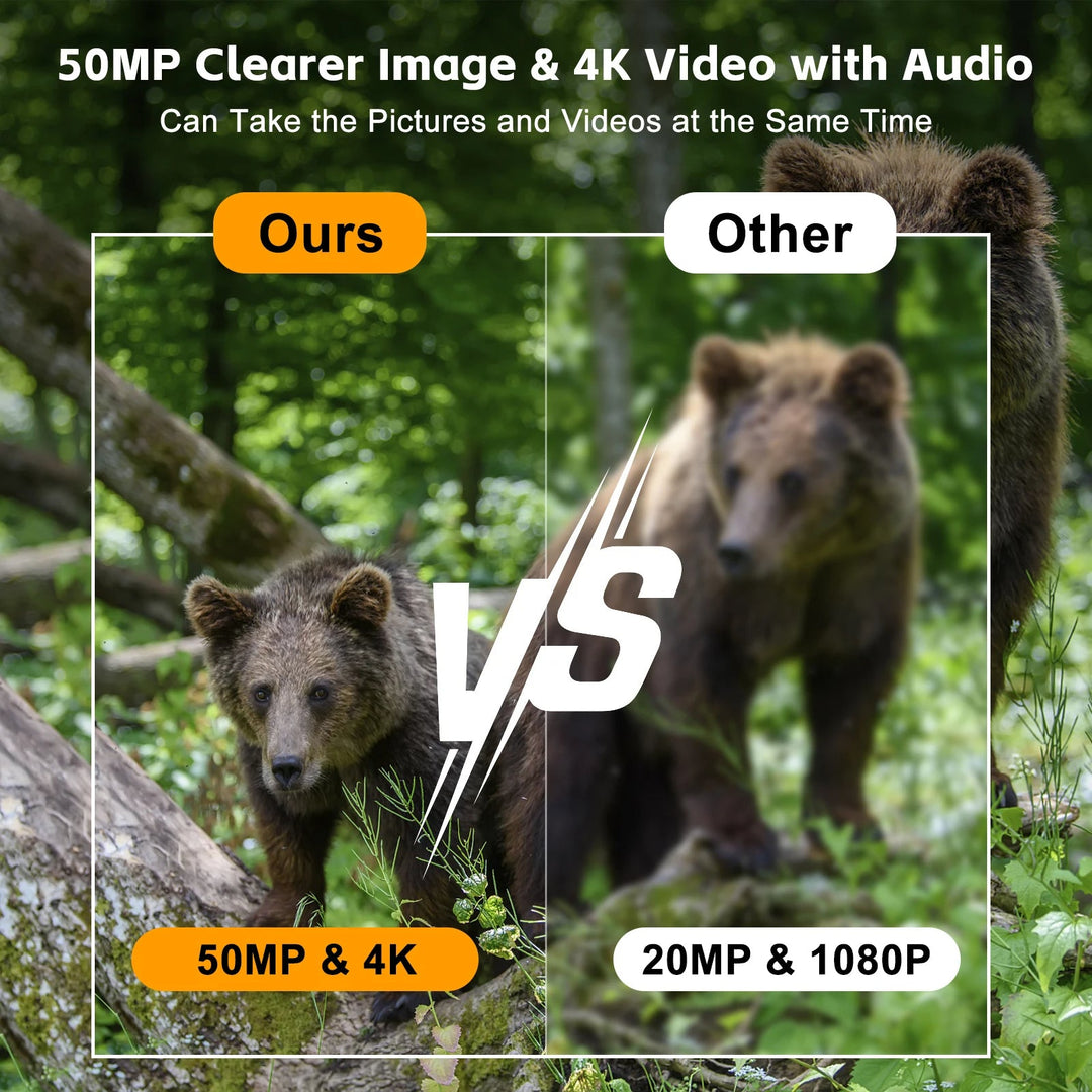 Solar Trail Camera with 4K Video, 50MP Photos and Night Vision