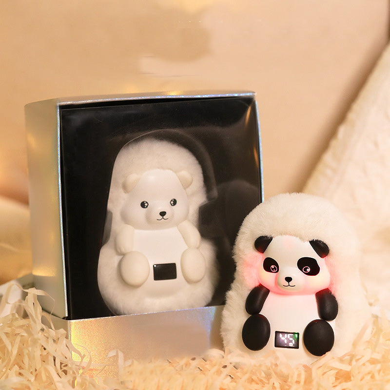 Harwelton™ Rechargeable Plush Hand Warmer in a Cuddly Animal Design
