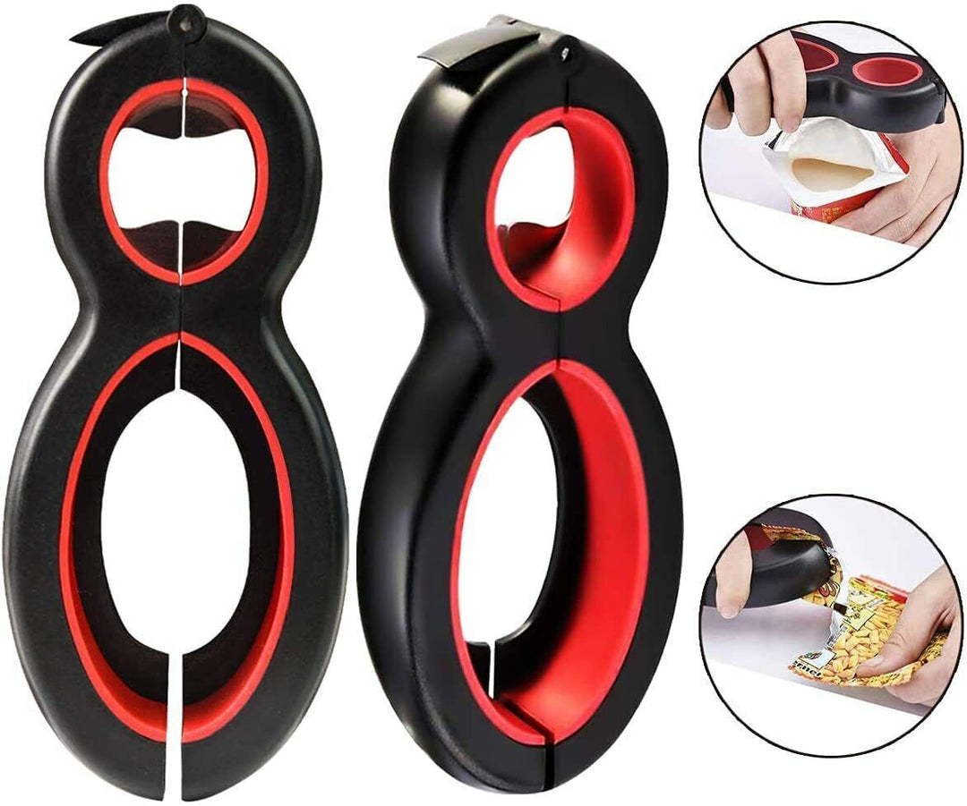 6-in-1 Multi Opener for Jars, Bottles, Cans and Ring Pulls