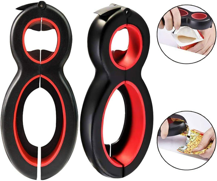 6-in-1 Multi Opener for Jars, Bottles, Cans and Ring Pulls