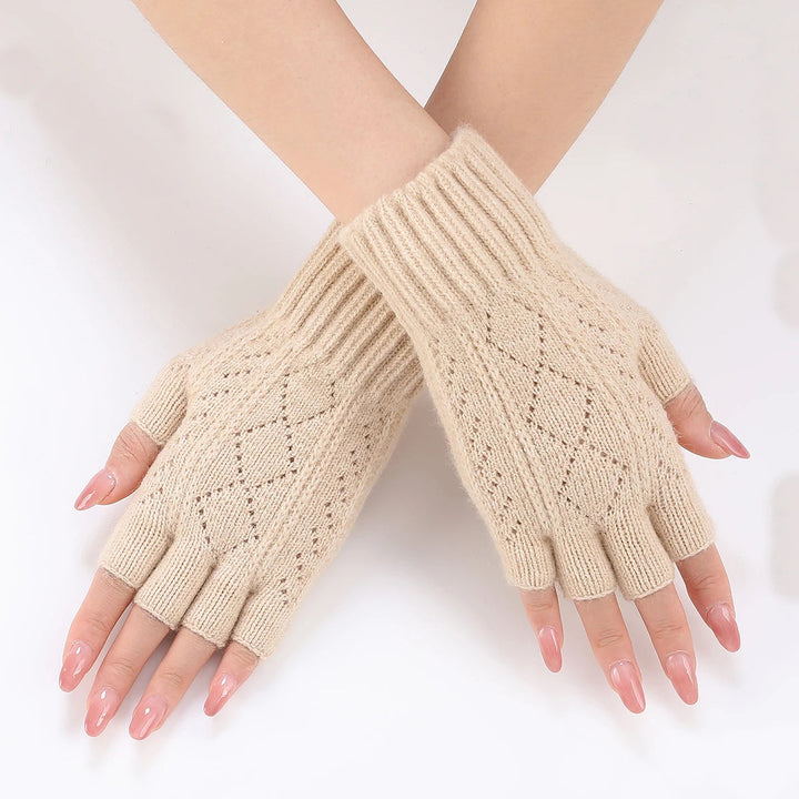 Soft Knit Fingerless Gloves with Ribbed Cuffs for Cosy Hands