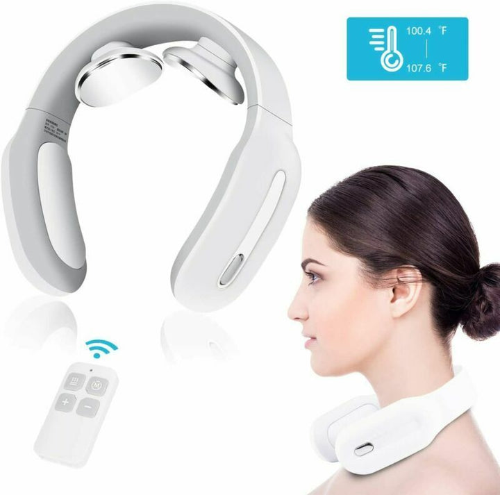 Harwelton™ Rechargeable Pulse Neck Massager with Heat, 15 Levels