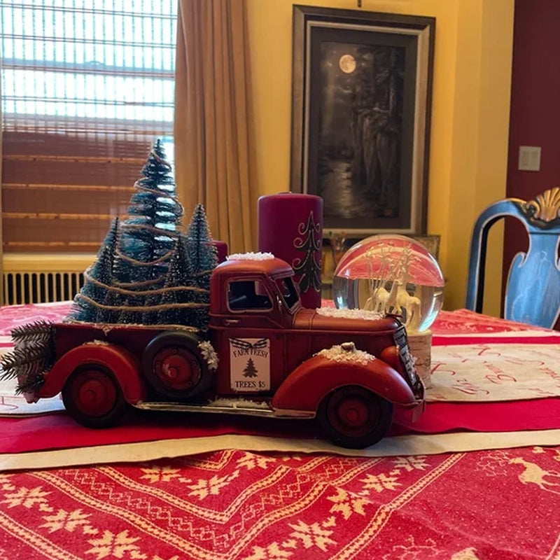 Harwelton™ Red Farm Truck Christmas Ornament with Detachable Tree