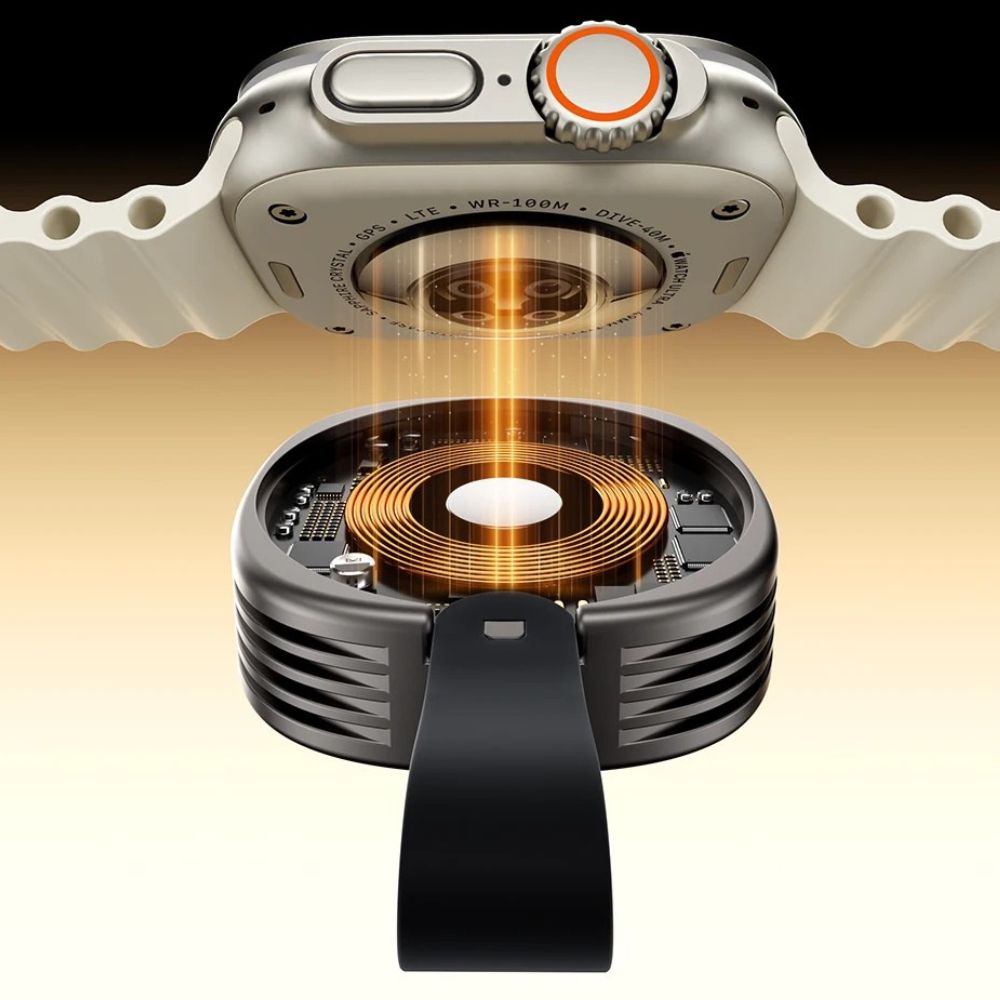 Harwelton™ Magnetic Wireless Apple Watch Charger – Keyring Size for Travel
