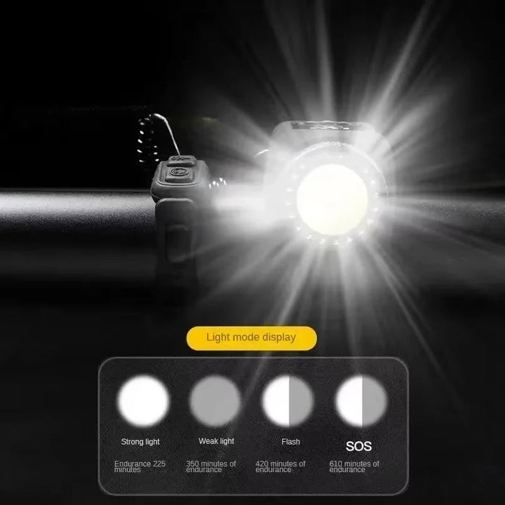 Bike Horn and Front Light with 110 dB Alarm and Remote