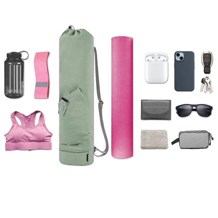 Harwelton™ Yoga Mat Bag with Waterproof Wet Pocket and Bottle Holder