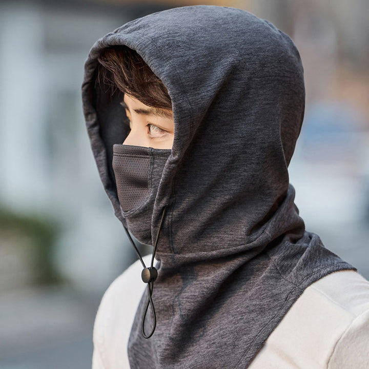 Hooded Cycling Face Mask with Built-In Neck Warmer