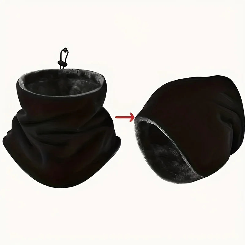 Soft Fleece Balaclava and Neck Warmer with Adjustable Buckle