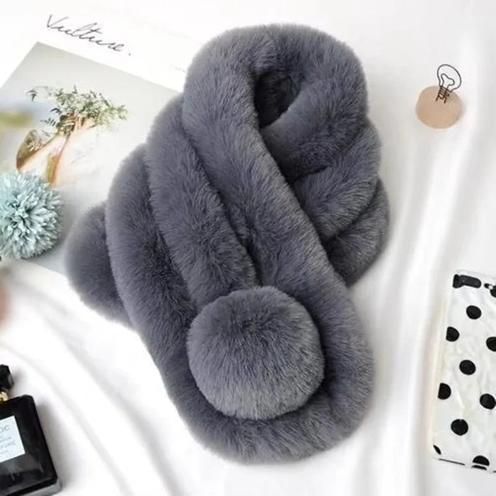 Harwelton™ Plush Faux Fur Loop Scarf – Soft, Snug Neck Warmer