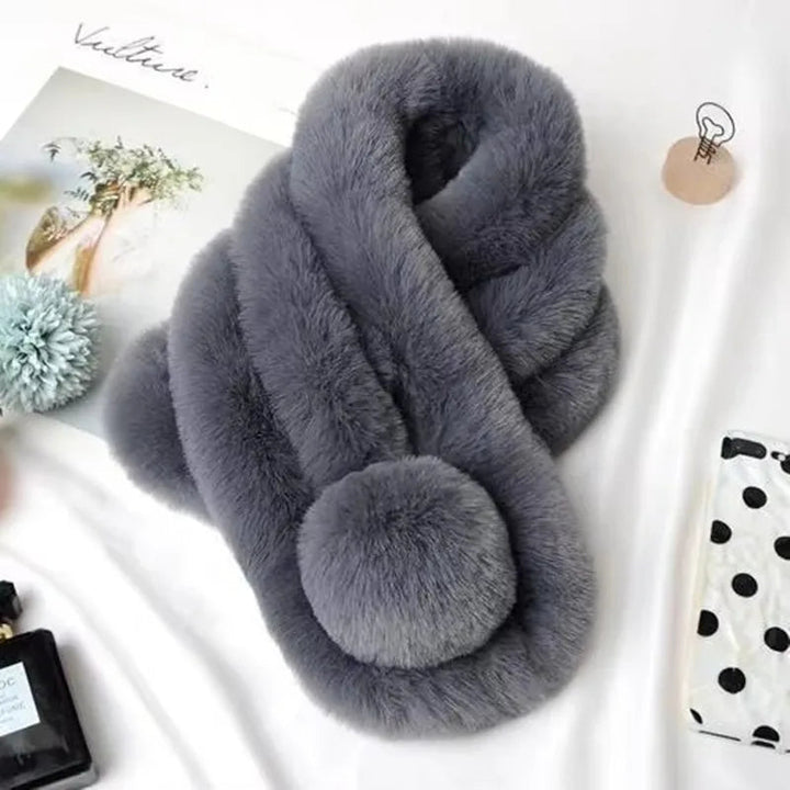 Plush Faux Fur Loop Scarf – Soft, Snug Neck Warmer