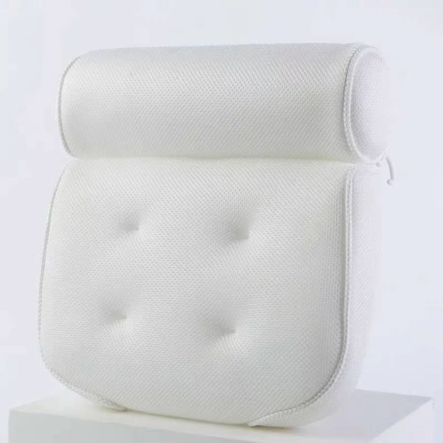 Ergonomic Bath Pillow with Breathable 4D Air Mesh Support