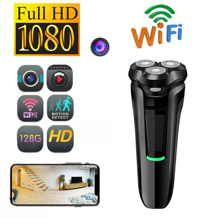 Harwelton™ 1080p WiFi Mini Camera in Shaver Design with Motion Alerts
