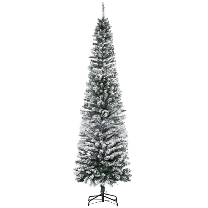 Harwelton Snow-Flocked Slim Christmas Tree, 7.5ft Unlit
