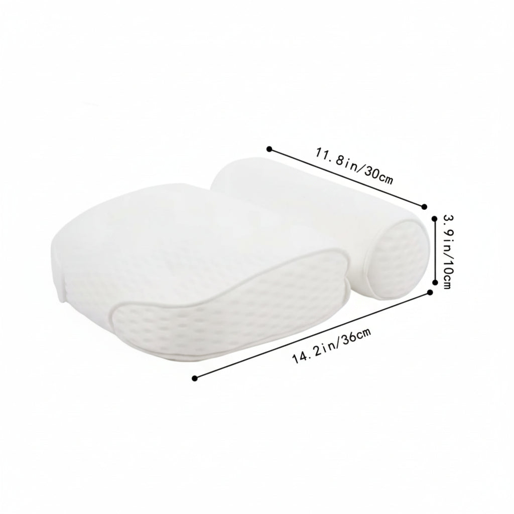 Ergonomic Bath Pillow with Breathable 4D Air Mesh Support