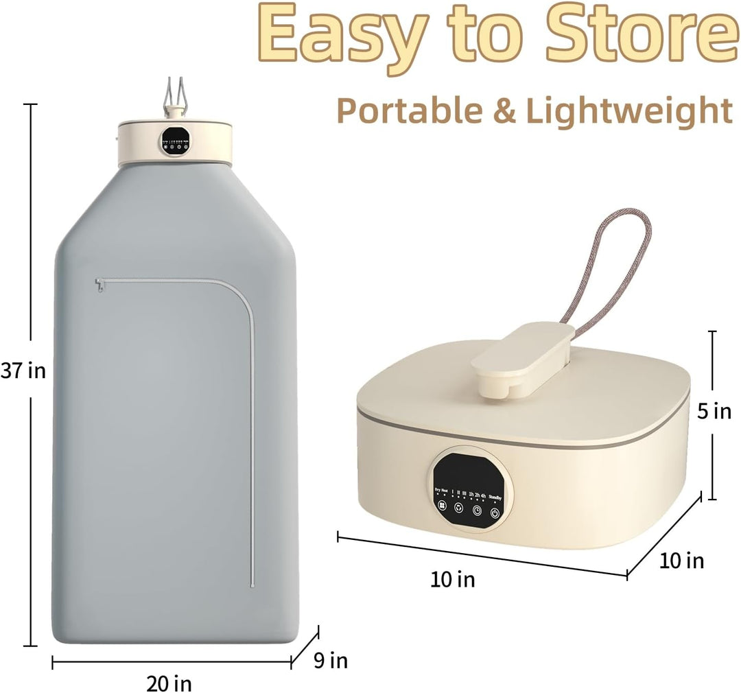 Harwelton™ Portable 800W Clothes Dryer &amp; Heater with 7-Hour Timer