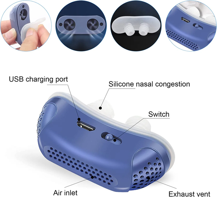 Harwelton™ Mini Anti-Snoring Device with Gentle Micro Airflow