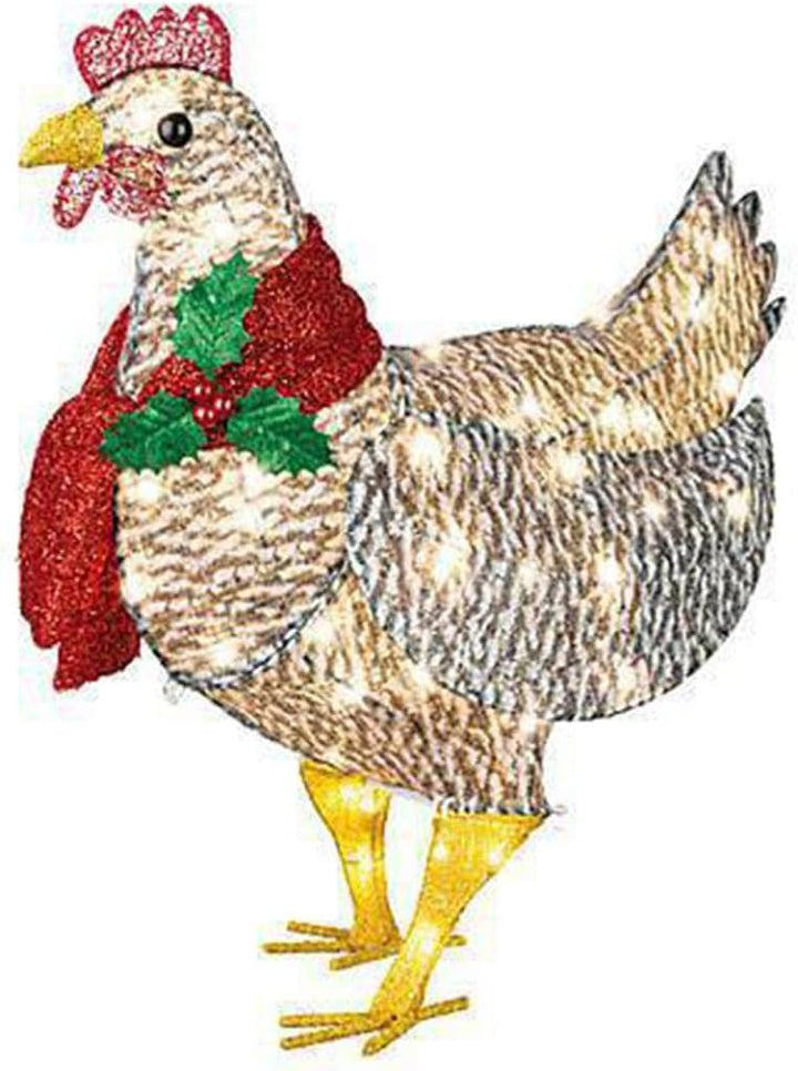 LED Chicken with Scarf Christmas Light for Indoors and Outdoors