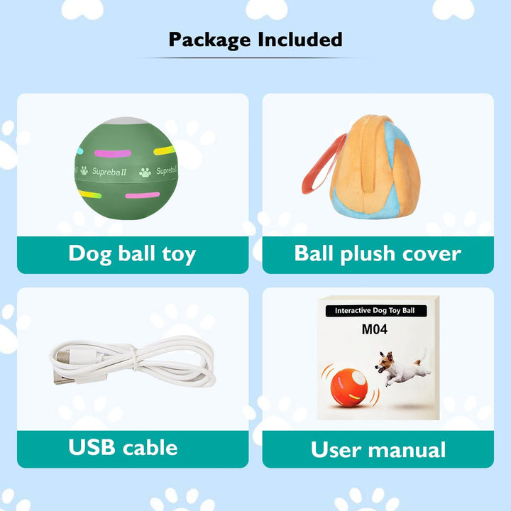 Self-Moving Dog Ball with Rolling and Bouncing Modes
