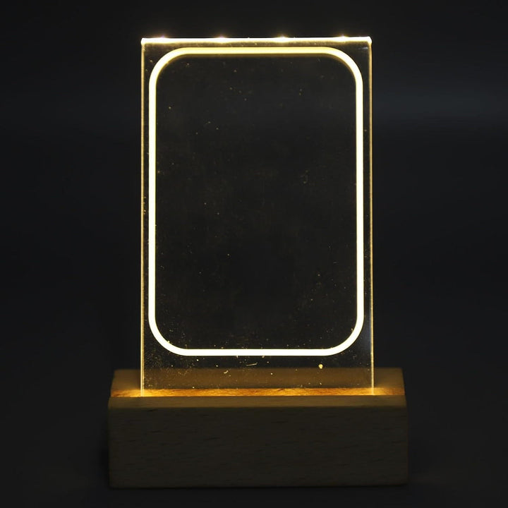 Illuminated Photo Frame with Three Slots for Prints and Tickets