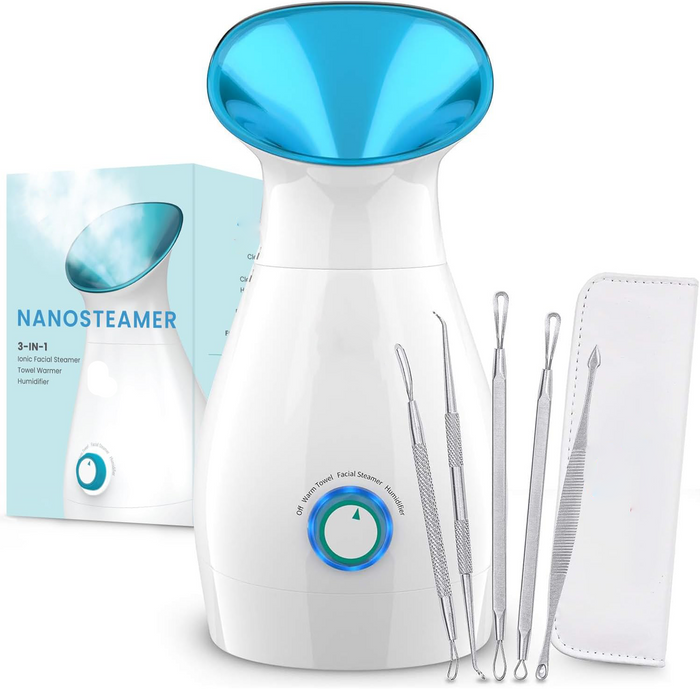 Harwelton™ Nano Ionic Facial Steamer with 200 ml Tank and Auto Shut-Off