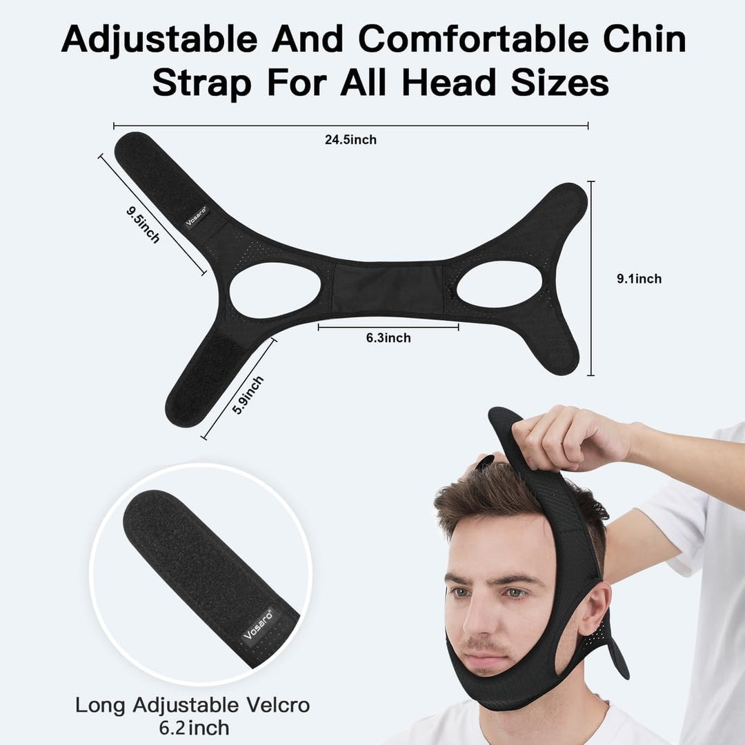 Harwelton™ Adjustable Anti-Snoring Chin Strap in Soft Breathable Fabric