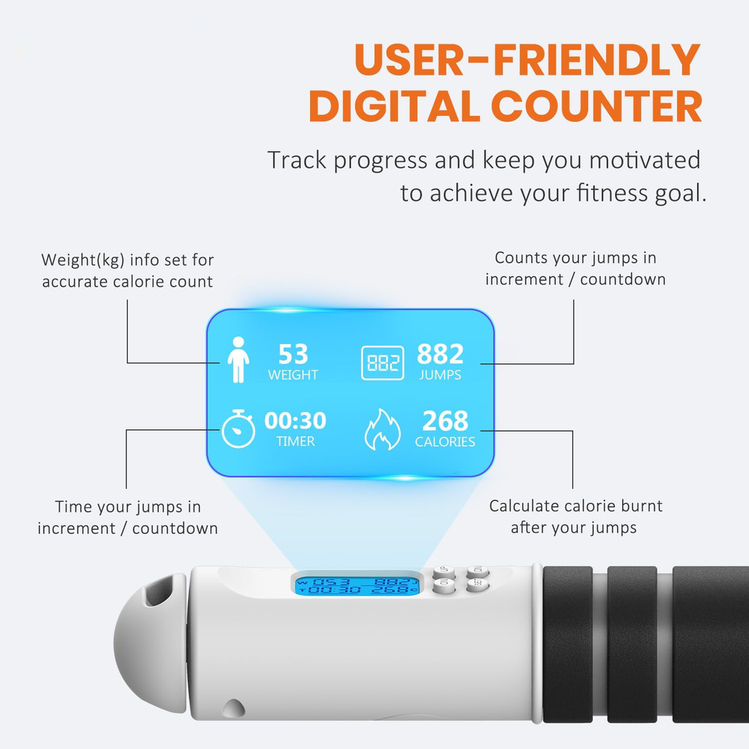 Harwelton™ Speed Skipping Rope with LED Calorie Counter