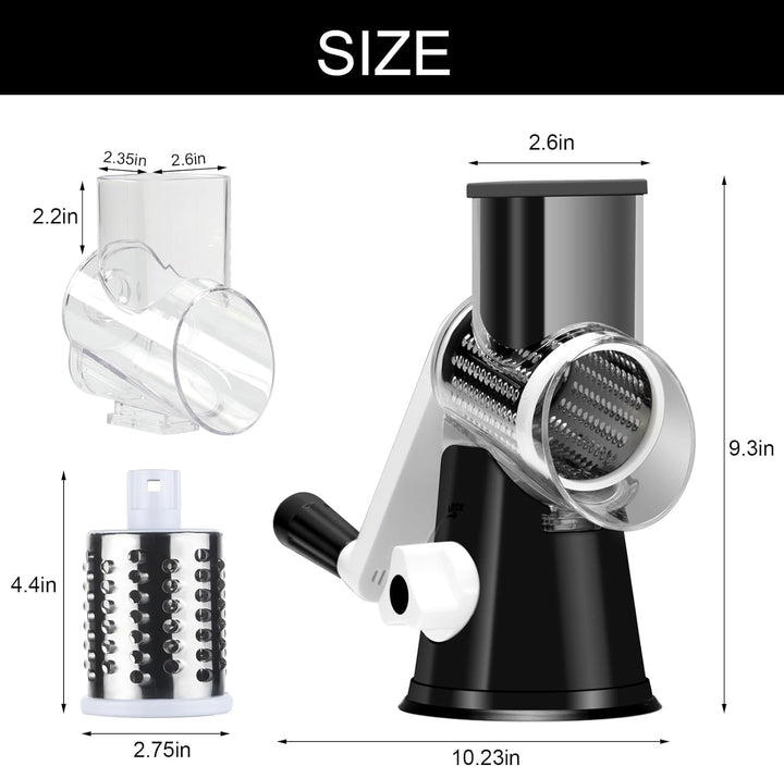 Harwelton™ Rotary Cheese and Vegetable Grater with Suction Base
