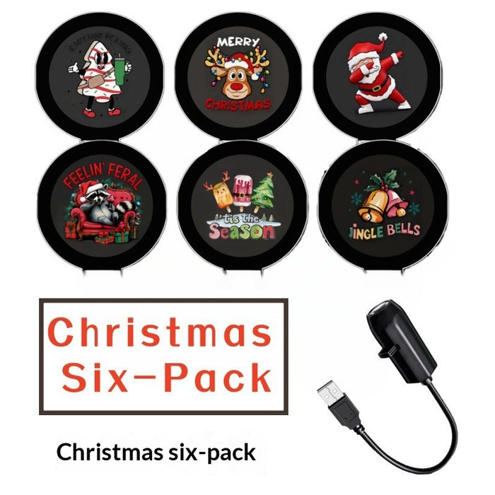 Harwelton USB Projector Light with Swappable Christmas Pattern Discs