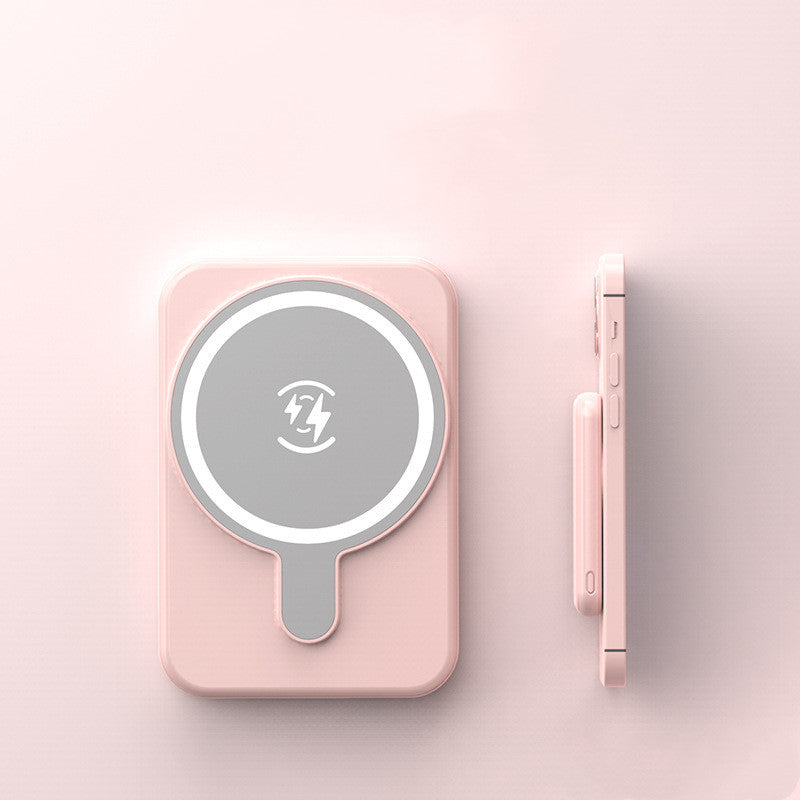 Magnetic mini power bank on phone