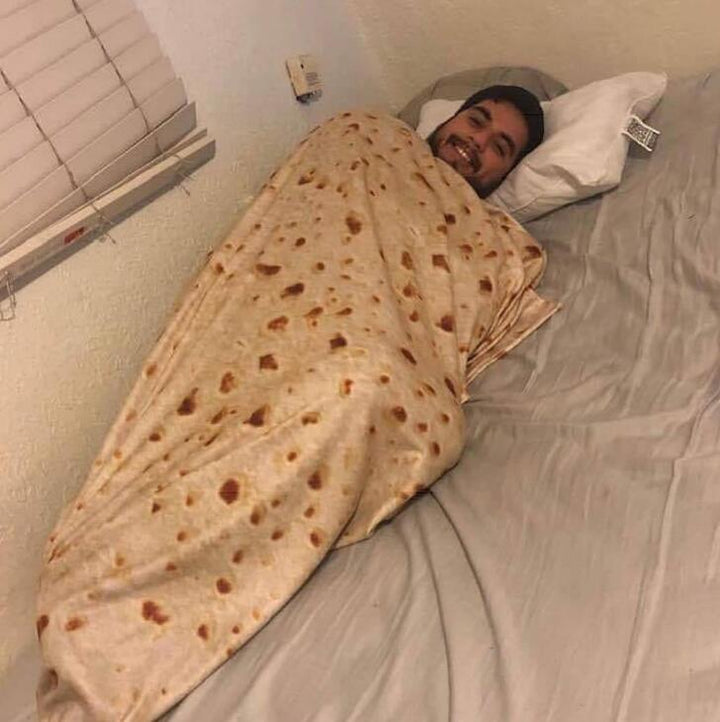 Round tortilla print blanket