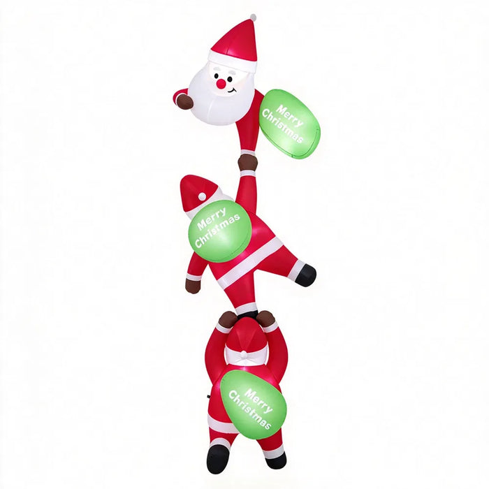 Harwelton Hanging Inflatable Climbing Santas, Set of 3