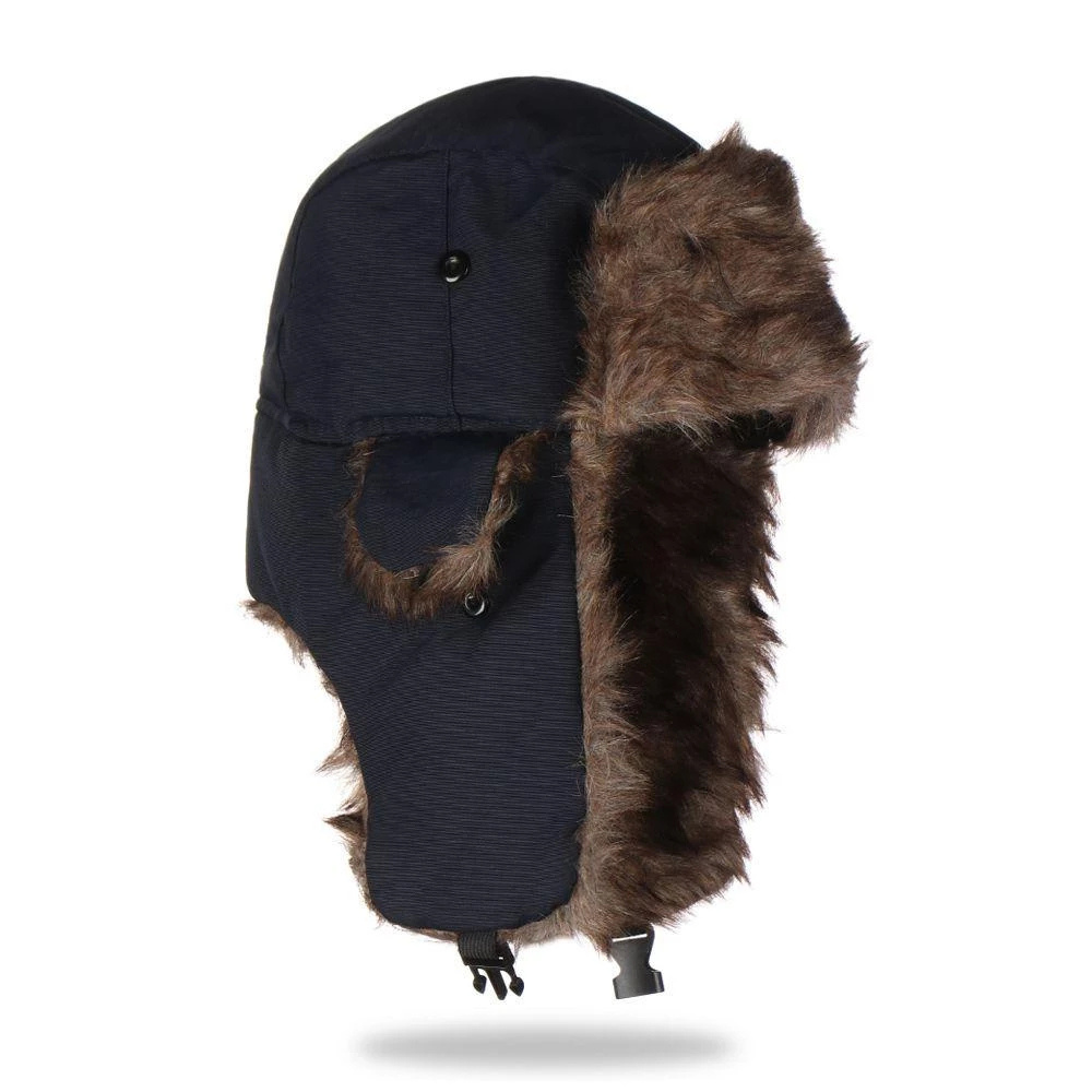 Harwelton™ Faux Fur Trapper Hat with Earflaps for Freezing Days