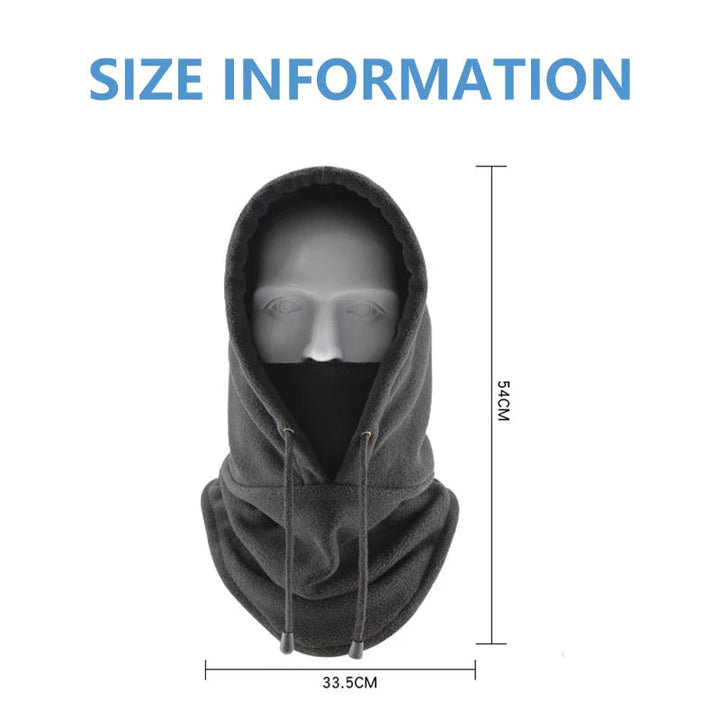 Polar Fleece Balaclava with Adjustable Drawstring, Windproof