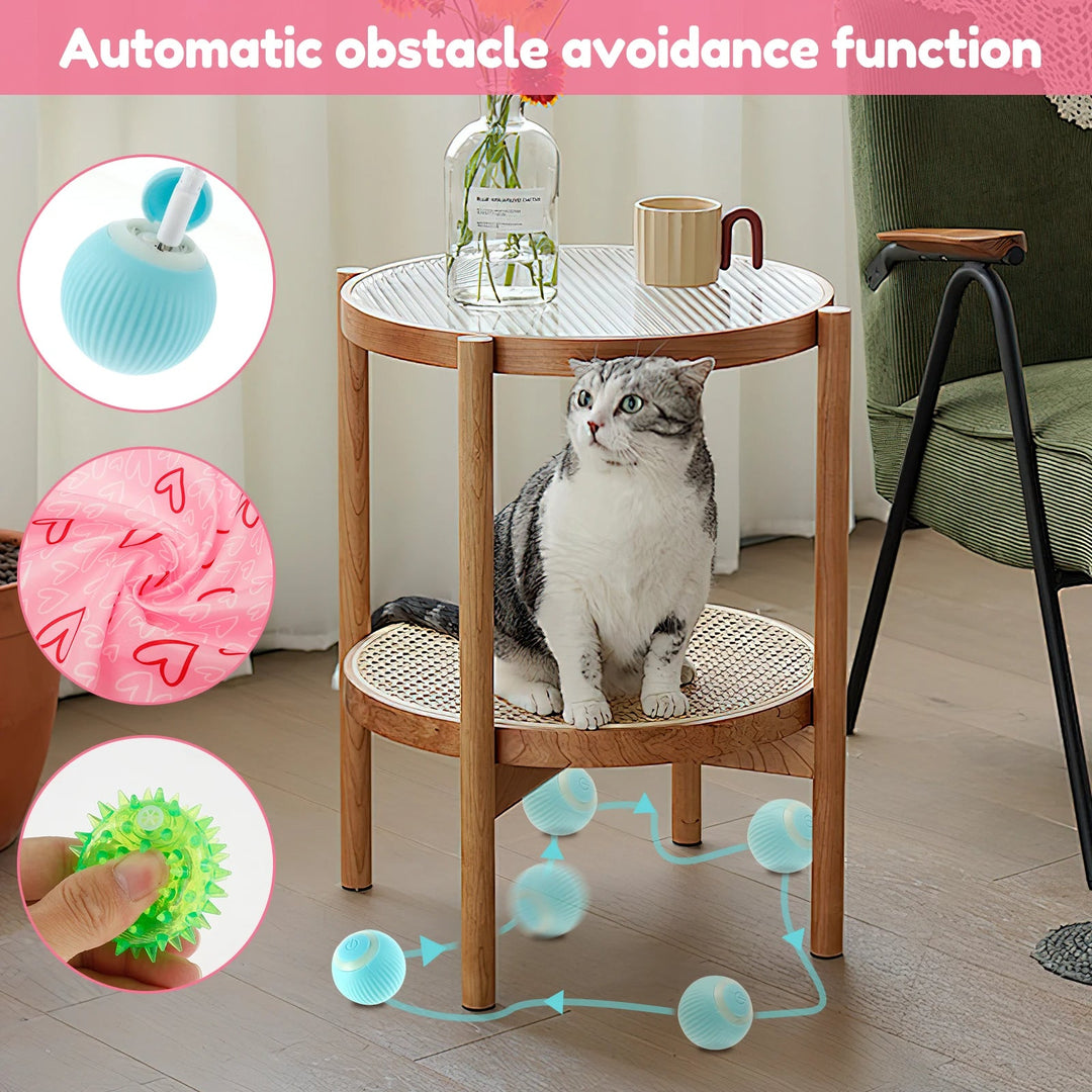 Interactive Cat Hunting Toy with Self-Rolling Smart Ball