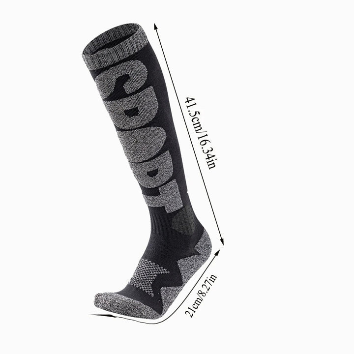 Merino Wool Blend Ski Socks with Cushioned Sole and Arch Support