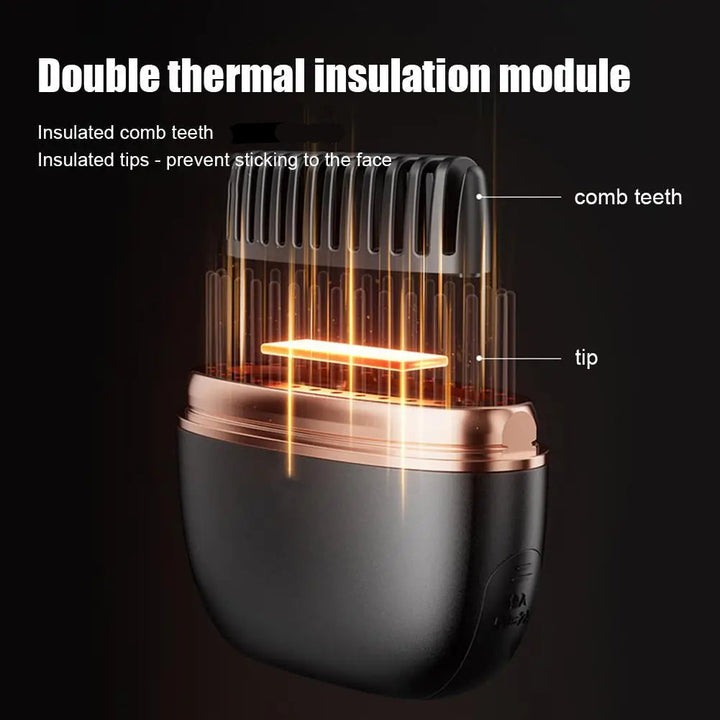 Cordless 2-in-1 Ceramic Straightening Comb for Travel