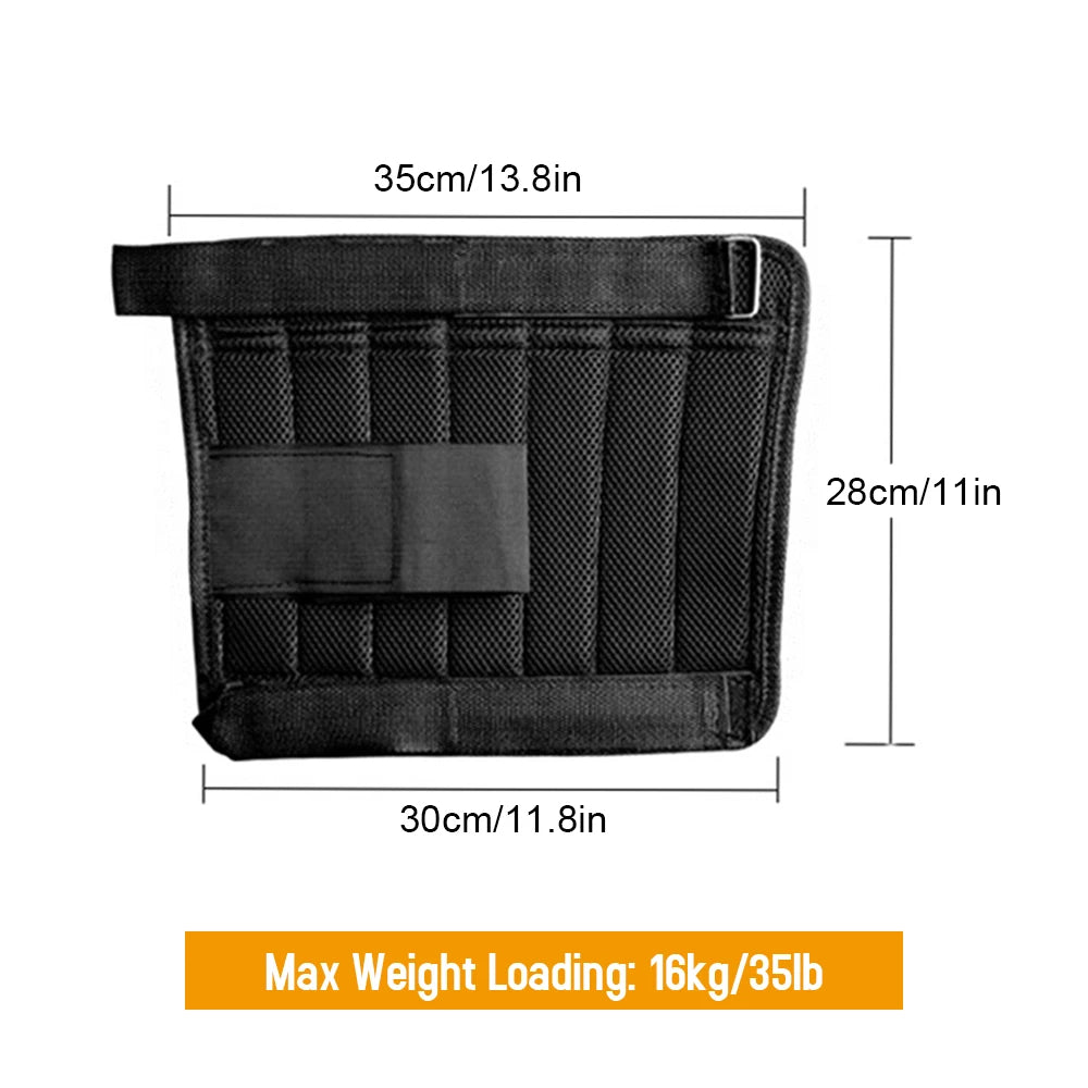 Adjustable Ankle Weights in Breathable Mesh, Up to 16 kg Load