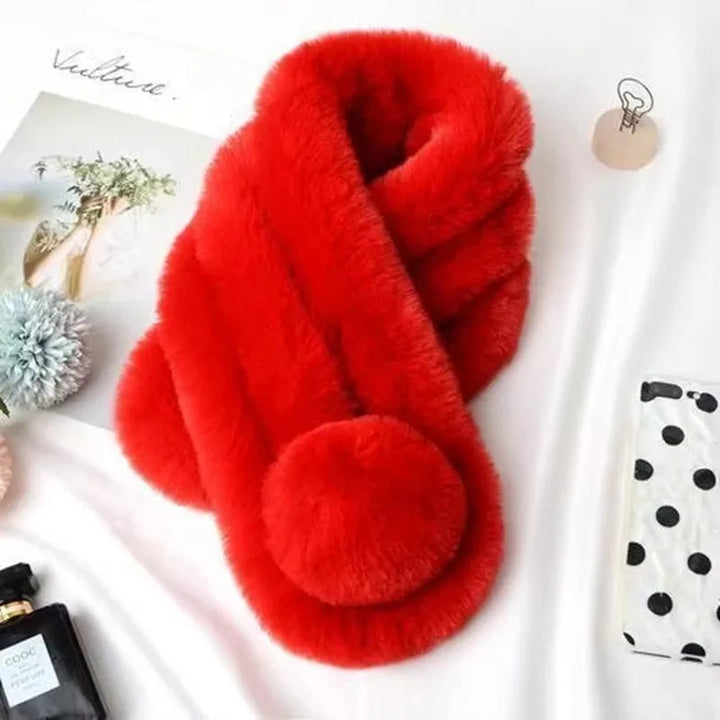 Plush Faux Fur Loop Scarf – Soft, Snug Neck Warmer