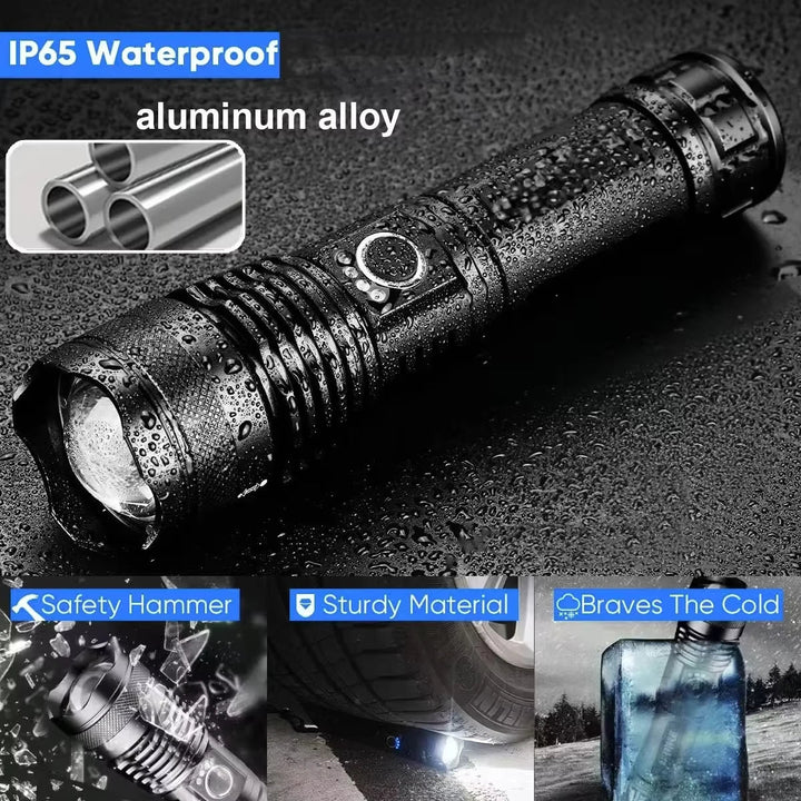 Rechargeable High-Lumen Torch with Zoom and 5 Light Modes