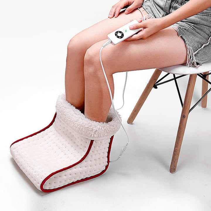 Harwelton™ Electric Foot Warmer with Fluffy Lining &amp; Adjustable Heat