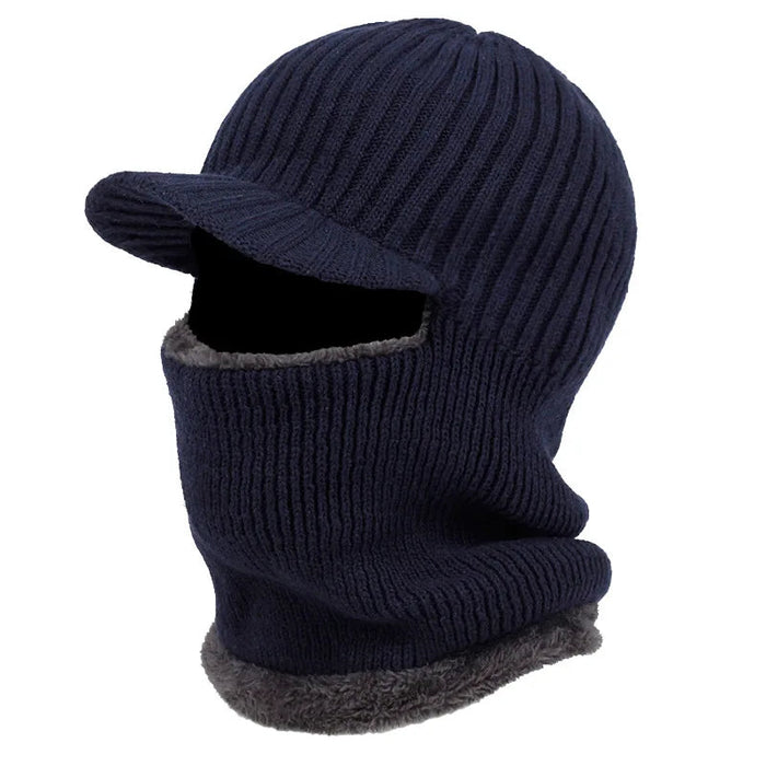 Harwelton™ Knitted Balaclava Beanie with Visor and Plush Lining