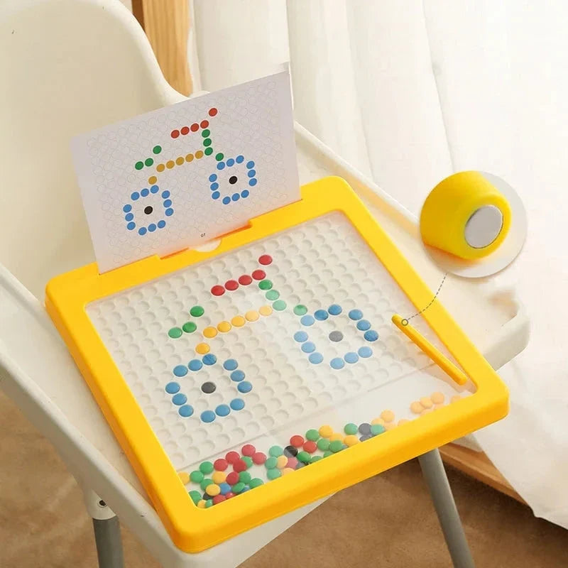 Large Magnetic Drawing Board for Kids with Pattern Cards