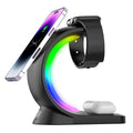 Wireless charging station with RGB light
